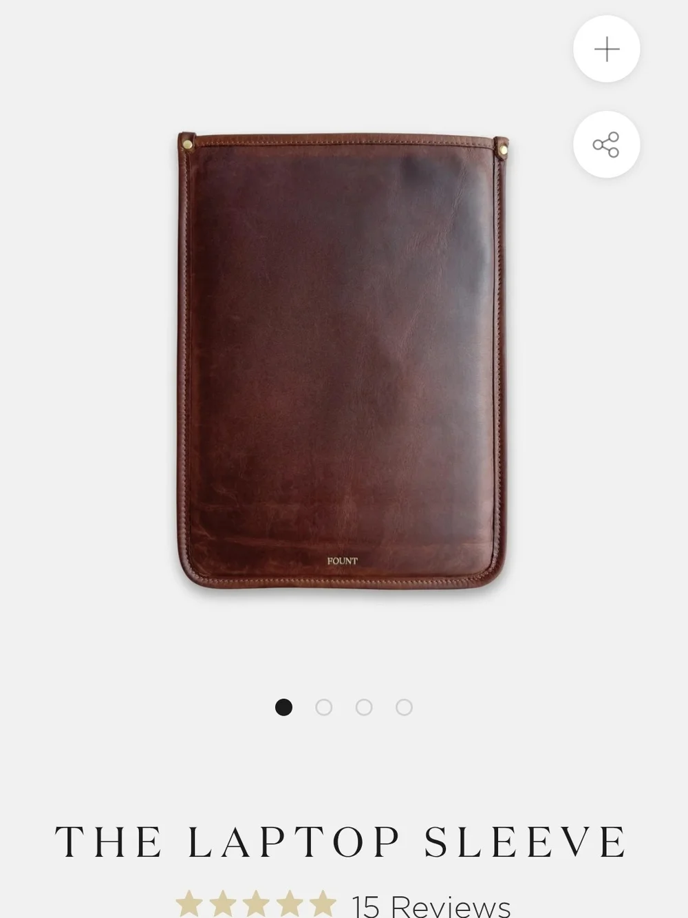 FOUNT Brown Leather Tablet Sleeve